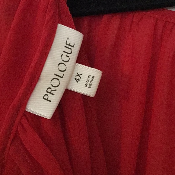 Beautiful red sheer top - Picture 2 of 3